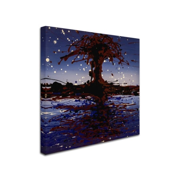 Roderick Stevens 'Lake Tree' Canvas Art,35x35